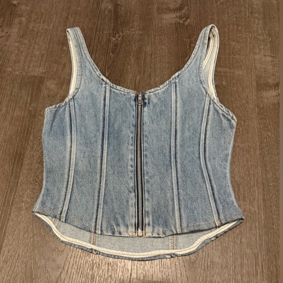 WeWoreWhat Denim Corset Top - Picture 4 of 4